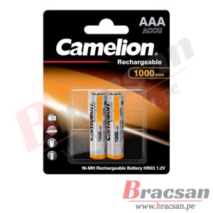 PILAS RECARGABLES TIPO AAA 1000 MAH CAMELION NH-AAA1000BP2