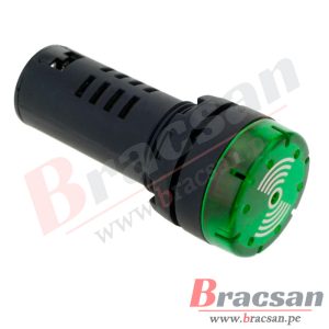 PILOTO INDICADOR ZUMBADOR VERDE 24V AC/DC 22MM AD16-22SM DC24V