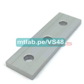 Placa de conexión 4x18x60mm con 3 agujeros con separación de 20 mm para perfiles v slot / t slot 2020 2040 2060 etc