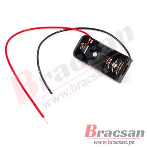 PORTA BATERIA 1/2AA, 1/2R6, 14250 CON CABLE COMF BH-1/2AA-2A