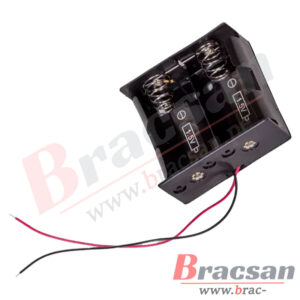 PORTA BATERIA CON CABLE TAMAÑO D, R20 2 PILA PARALELO COMF BH-121-1A/1.5V