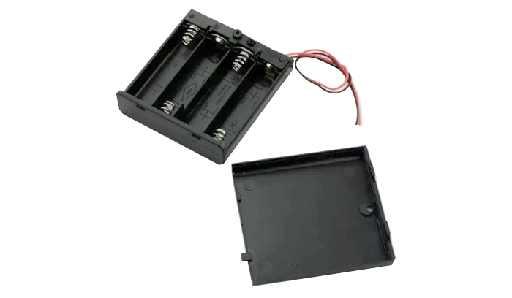 Portapila de 4 pilas AA cubierto + Switch