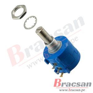POTENCIOMETRO DE PRECISION MULTIVUELTA 10 VUELTAS 200Ω 2W BOURNS 3590S-2-201L