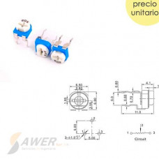 Potenciometro trimmer RM065 (ver valores)