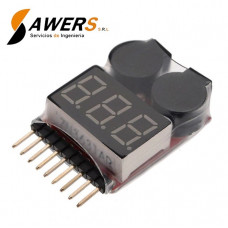 Probador de voltaje para baterias LIPO 1S a 8S