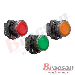 PULSADOR LUMINOSO 110V/220V AC 22MM ROJO, VERDE, AMARILLO OWEN NB5-BE102