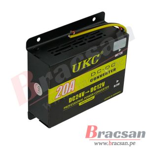 REDUCTOR DE VOLTAJE PARA AUTOMOTRIZ DE 24VDC A 12VDC 20A 480W UKC