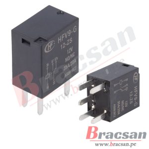 RELAY AUTOMOTRIZ 12VDC 35A SPDT 5 PINES HONGFA HFV9-G/12-ZS