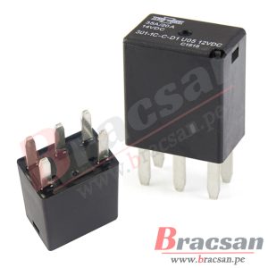 RELAY AUTOMOTRIZ 12VDC 35A SPDT 5 PINES SONG CHUAN 301-1C-C-R1-U01 12VDC