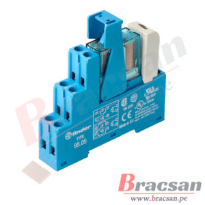 RELAY COMPLETO 24VDC 8A 250VAC DPDT 40.52.9.024.0000 + BASE 95.05SPA + MODULO INDICADOR LED FINDER
