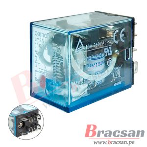 RELAY DE 110/120VAC 10A 250VAC DPDT 8 PINES CON LED OMRON LY2N-J-110VAC