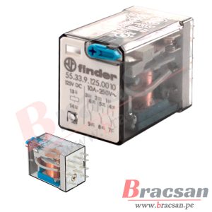 RELAY DE 125VDC 10A 250VAC 3PDT 11 PINES FINDER 55.33.9.125.0010