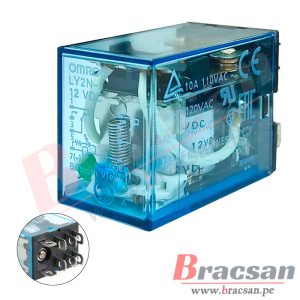 RELAY DE 12VDC 10A 110VAC DPDT 8 PINES CON LED OMRON LY2N-J-12VDC