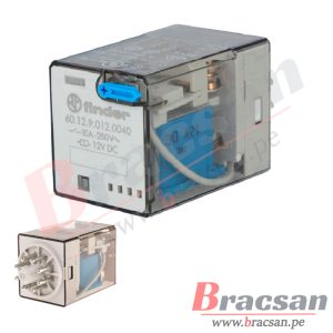 RELAY DE 12VDC 10A 250VAC SPDT 5 PINES FINDER 40.51.9.012.0000