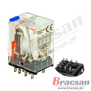 RELAY DE 12VDC 6A 250VAC 4PDT 14 PINES HONGFA HF18FH/012-4Z13DJ