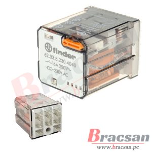 RELAY DE 230VAC 16A 250VAC 3PDT 11 PINES FINDER 62.33.8.230.4040