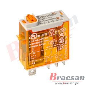 RELAY DE 230VAC 16A 250VAC SPDT 5 PINES CON LED FINDER 46.61.8.230.0054