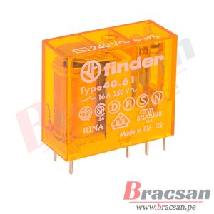 RELAY DE 240VAC 16A 250VAC SPDT 8 PINES FINDER 40.61.8.240.0000