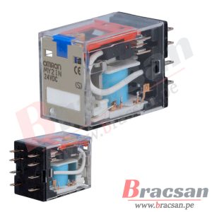 RELAY DE 24VDC 10A/250VAC 8 PINES DPDT CON LED OMRON MY2IN 24VDC (S)