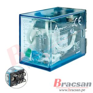 RELAY DE 24VDC 10A 250VAC DPDT 8 PINES CON LED OMRON LY2N-J-24VDC