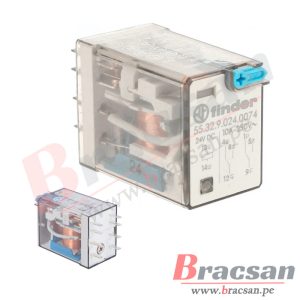 RELAY DE 24VDC 10A 250VAC SPDT 5 PINES CON LED OMRON G2R-1-SN 24VDC (S)