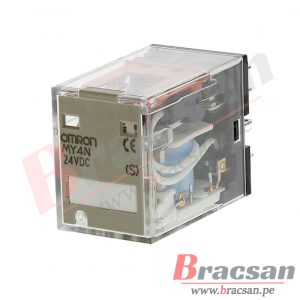 RELAY DE 24VDC 5A/250VAC 14 PINES 4PDT CON LED  OMRON MY4N 24VDC (S)