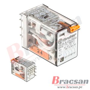 RELAY DE 24VDC 7A 250VAC 4PDT 14 PINES CON LED FINDER 55.34.9.024.0094