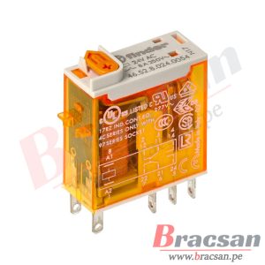 RELAY DE 24VDC 8A 250VAC DPDT 8 PINES CON LED FINDER 46.52.9.024.0074