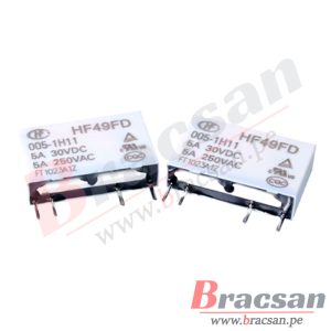 RELAY DE 4 PINES 5VDC 5A 250VAC SPST-NO HONGFA HF49FD/005-1H12