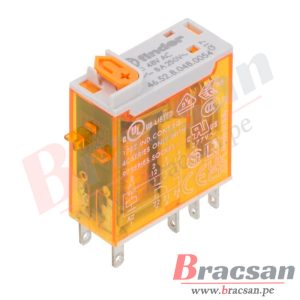 RELAY DE 48VAC 8A 250VAC DPDT 8 PINES CON LED FINDER 46.52.8.048.0054