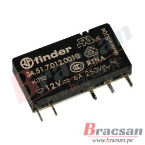 RELAY DE INTERFACE 12VDC 6A 250VAC SPDT 5 PINES FINDER 34.51.7.012.0010