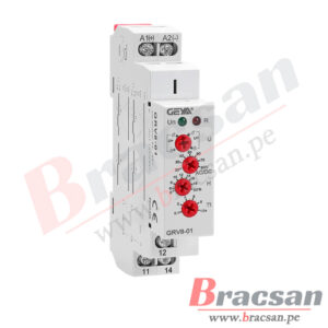 RELAY DE MONITOREO DE VOLTAJE MONOFASICO SPDT 24V..48V AC/DC 10A GEYA GRV8-01 AD48