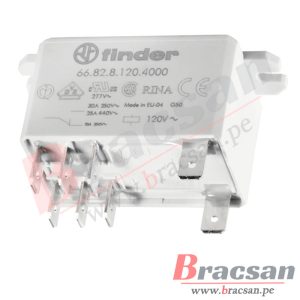 RELAY DE POTENCIA DE 120VAC 30A 250VAC DPDT 8 PINES FINDER 66.82.8.120.4000