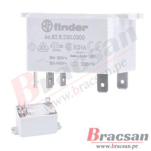 RELAY DE POTENCIA DE 230VAC 30A 250VAC DPST-NO 6 PINES FINDER 66.82.8.230.0300