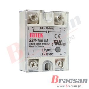 RELAY ESTADO SOLIDO DC-AC 100A 3-32VDC/24-380VAC FOTEK SSR-100DA