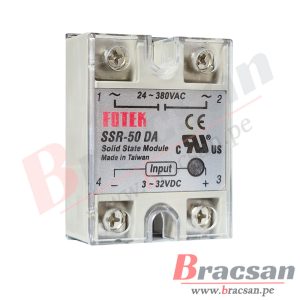 RELAY ESTADO SOLIDO DC-AC 50A 3-32VDC/24-380VAC FOTEK SSR-50DA