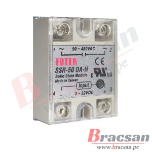 RELAY ESTADO SOLIDO DC-AC 50A 3-32VDC/90-480VAC FOTEK SSR-50DA-H