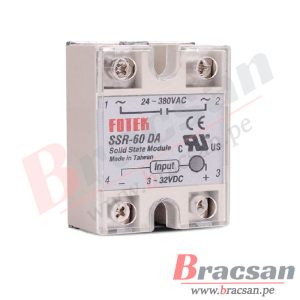 RELAY ESTADO SOLIDO DC-AC 60A 3-32VDC/24-380VAC FOTEK SSR-60DA