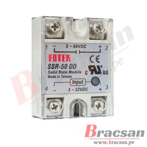 RELAY ESTADO SOLIDO DC-DC 50A 3-32VDC/5-60VDC FOTEK SSR-50DD