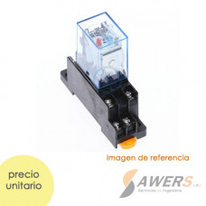 Relay industrial 24Vdc 8P LY2NJ-HH62P + Base riel DIN