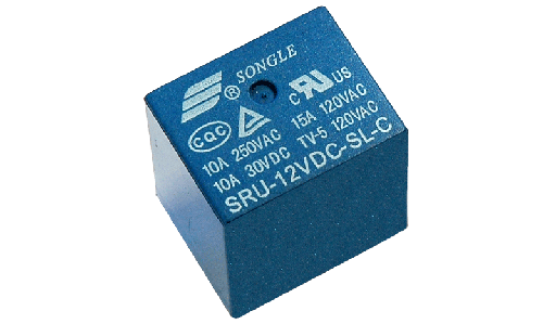 Rele de Bobina de 12 VDC 5pines SPDT 10A 250VAC (SRD-12VDC-SL-C)