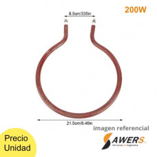 Resistencia Calefactora Circular (200W) para Incubadora 220Vac