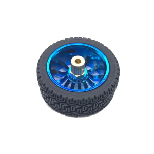 RUEDA AZUL DE 69MM + ACOPLE DE 4MM
