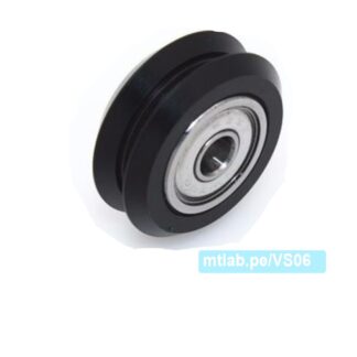 Rueda de Nylon Polioximetileno POM openbuilds V, diámetro exterior 23.89mm, ancho 10.23mm, diametro interno 5mm, con rodamiento 625ZZ, formato M