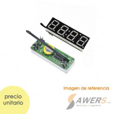 RX8025T Reloj Digital LED 3en1 hora/termometro/voltimetro