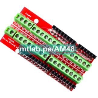 Screw Shield 2.0, shield expansor con borneras para ARDUINO UNO R3, 2 piezas uno para cada lado.