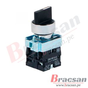 SELECTOR 1-0-2 CON RETORNO 22MM (BASE METALICA) CNC LAY5-BD53