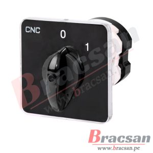 SELECTOR DE 1 PASO (0-1) 25A 3 POLOS 72X72MM EP-25A CNC