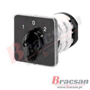 SELECTOR DE 2 PASOS (1-0-2) 20A 3 POLOS 54X54MM EP-20A CNC
