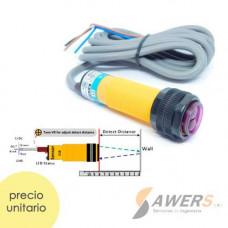 Sensor de distancia Infrarrojo E18-B03N1 NPN 3-80cm